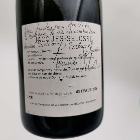 Jacques Selosse - Champagne Extra Brut 1996 Jacques Selosse - Champagne Extra Brut 1996