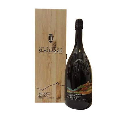 Milazzo - Spumante Metodo Classico Brut Magnum in Cassa di legno