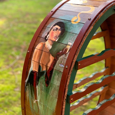 Bottigliera decorata a mano